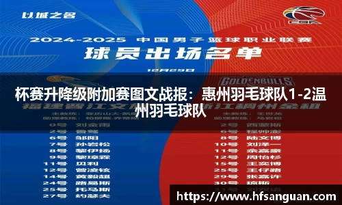 杯赛升降级附加赛图文战报：惠州羽毛球队1-2温州羽毛球队